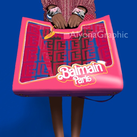 Моя fashion иллюстрация: модель Balmain x Barbie