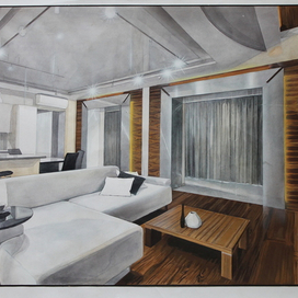 ОТМЫВКА интерьера (мастихин, гуашь, акварель) 