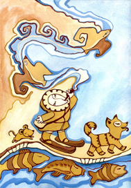 Северные легенды.О том как солнце и луну добывали.