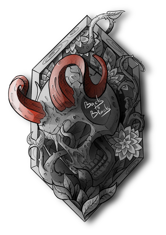 Череп Рамка Рога