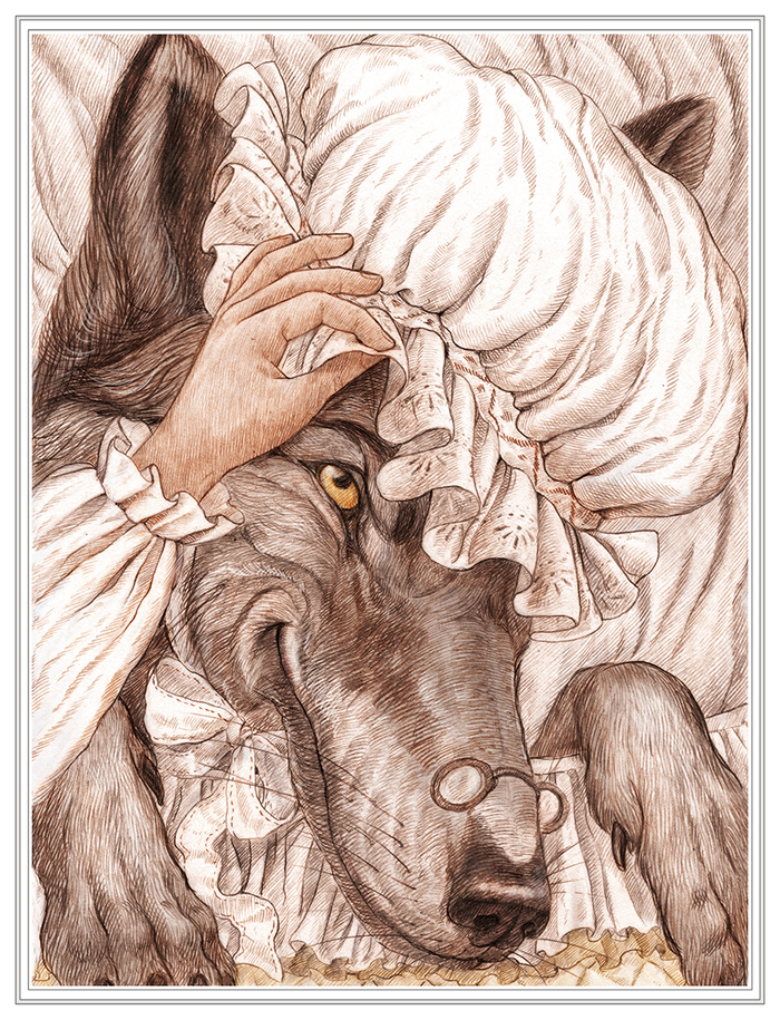 Иллюстрация из серии "Красная шапочка"