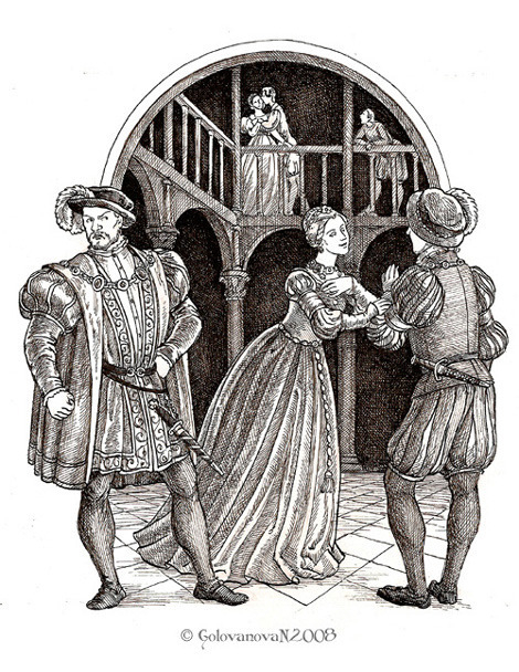Ревность короля Леонта. Иллюстрация к пьесе Шекспира &quot;Зимняя Сказка&quot;.