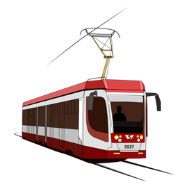 Трамвай для детской игры