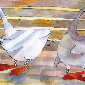 Два веселых гуся