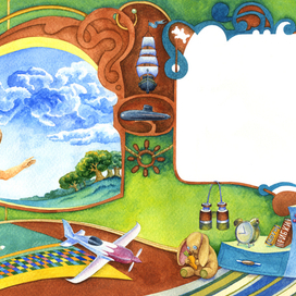 Посмотри-ка медвежонок, какие там облачка необычные:)