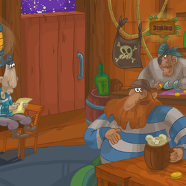 Иллюстрация на пиратскую тематику