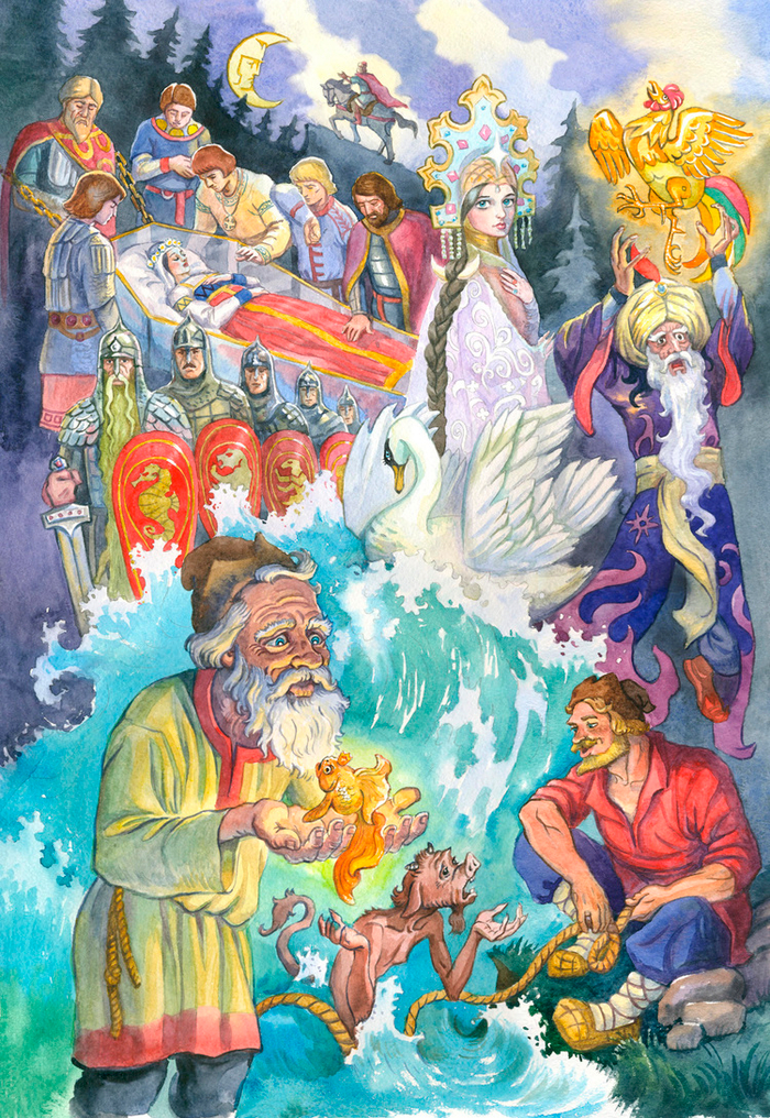 Сказки Пушкина.