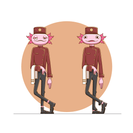 Аксолотль иллюстрация для приложения