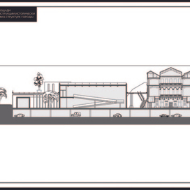 Чертеж разреза общественной площади