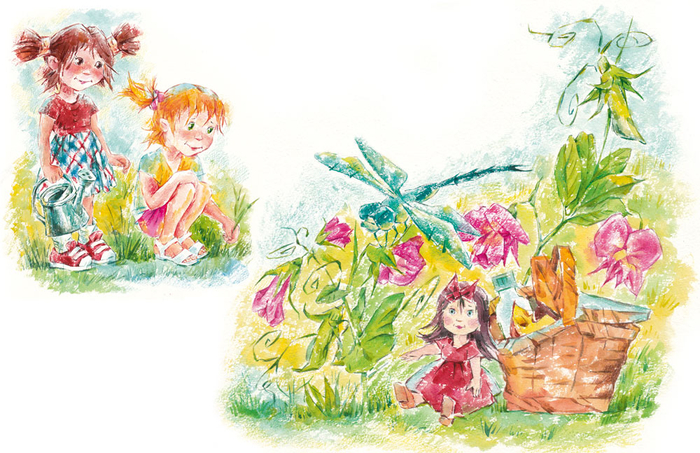 Иллюстрация к стихотворению А. Барто. Морковный сок