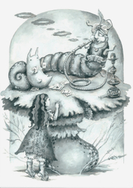 Иллюстрация к "Приключениям Алисы в Стране Чудес". 