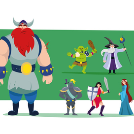 Фантастические персонажи флэт.