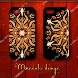 дизайн чехла для мобильного телефона, векторная графика