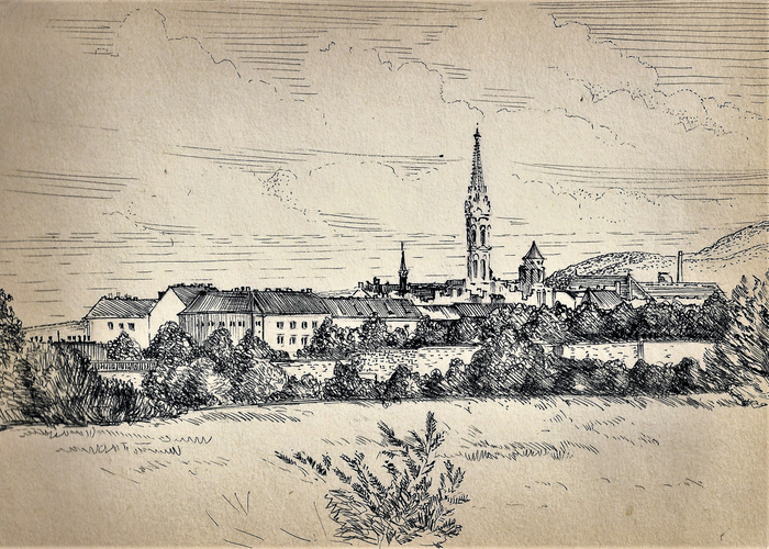 Рисунок сделан во время одной из поездок в Венгрию .     