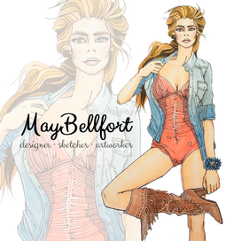Модная иллюстрация May Bellfort