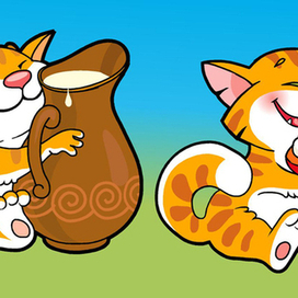 киса на этикетку сливок и творога