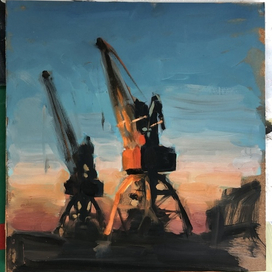 Порт. Закат.