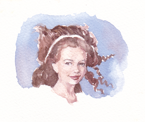 Асоль. Эскиз к иллюстрации.