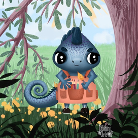 Дракоша-художник