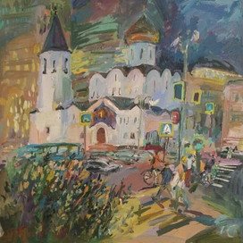 Белая площадь,  Храм Николая Чудотворца у Тверской заставы.