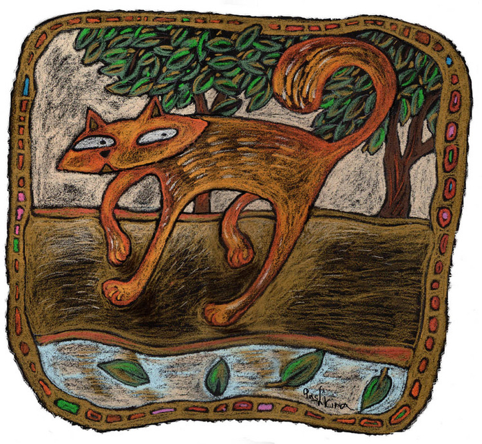 осенняя кошка