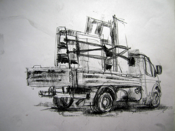 Грузовой газель груженый стеклопакетами