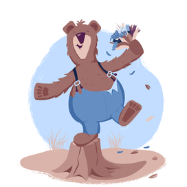 Счастливый медведь