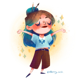 Счастливая художница