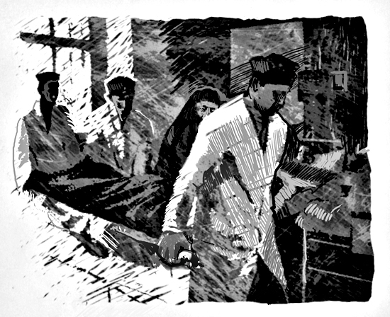 в госпитале