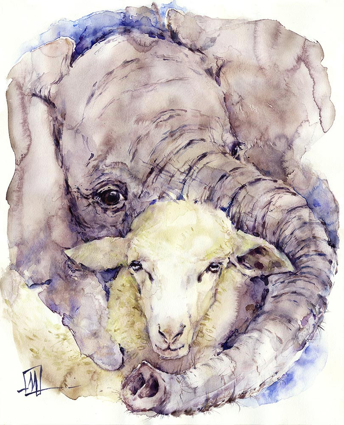 Слоненок и баран