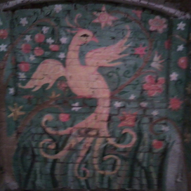 Роспись стены "Птица"