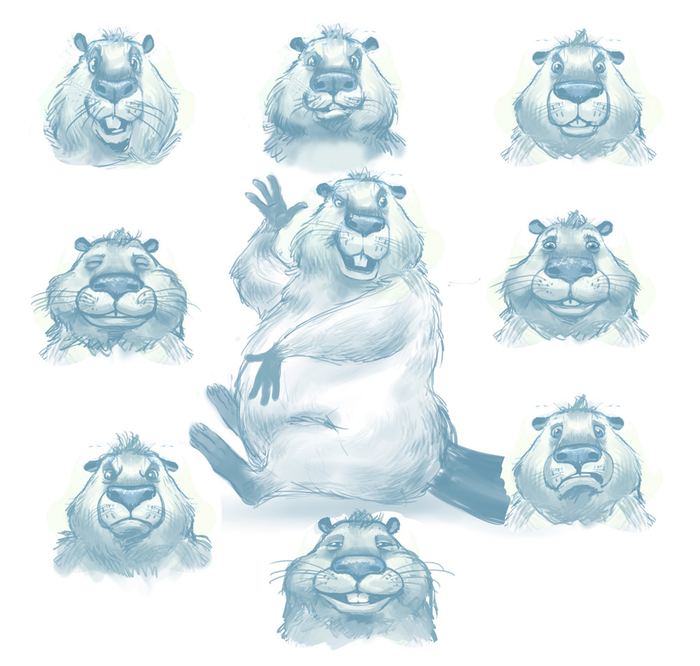 Бобер эмоции скетч