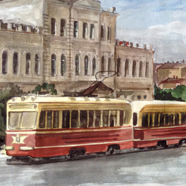 Витебск-50-е годы.Трамвай