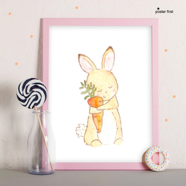 "Зайка" иллюстрация для сайта http://posterfirst.ru