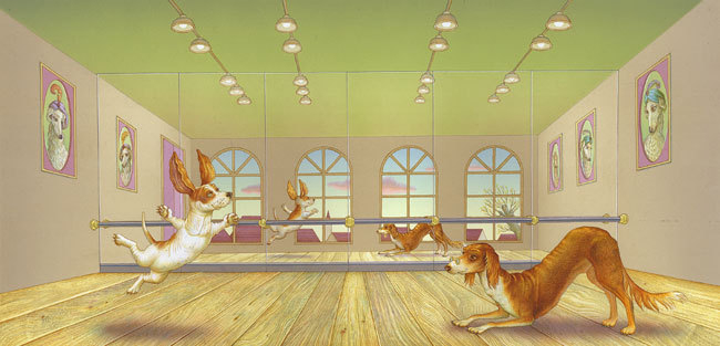 "Bella Basset Ballerina" Иллюстрация