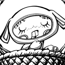 Крош в корзинке