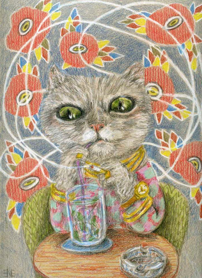 что-то мятное в стакане уводит мысли далеко