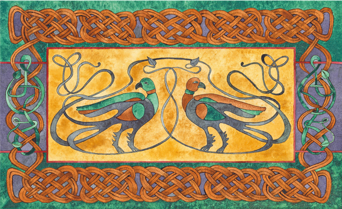 форзац к книге "Король Артур и рыцари круглого стола"