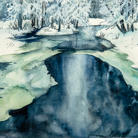 Зимний ручей