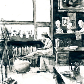 У окошка в мастерской