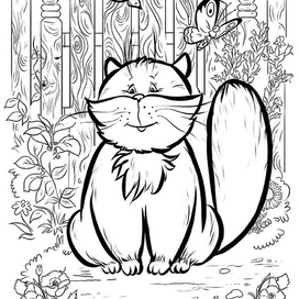 раскраска Т. Эдел “Кот Батон”