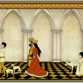 Иллюстрация к сказке братьев Гримм  "Белоснежка"