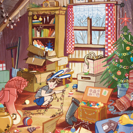 Иллюстрация для обложки журнала "Чердобряк" 2025