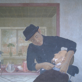 Автопортрет с брадобреем