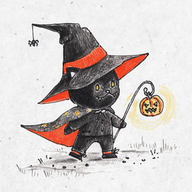 Открытка к празднику Хелоуин