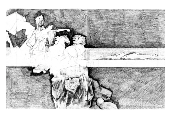 эскиз форзаца"Снежная Королева"