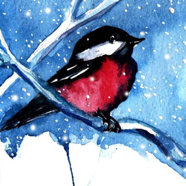 Зимние Звери. Синица