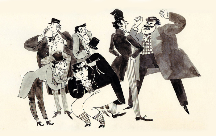 мистер Джингль мужественно защищает общество Пиквикистов