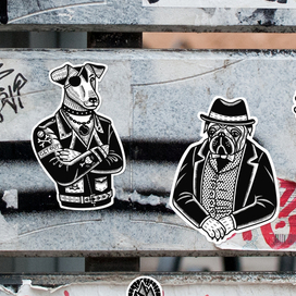 Big City Dogs. Набор стикеров