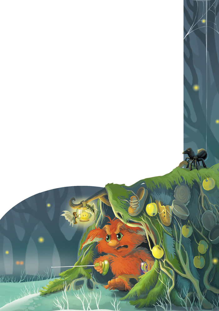 Иллюстрация к книге Е. Матюшкиной "Снумрики. Другая сторона пуговицы"